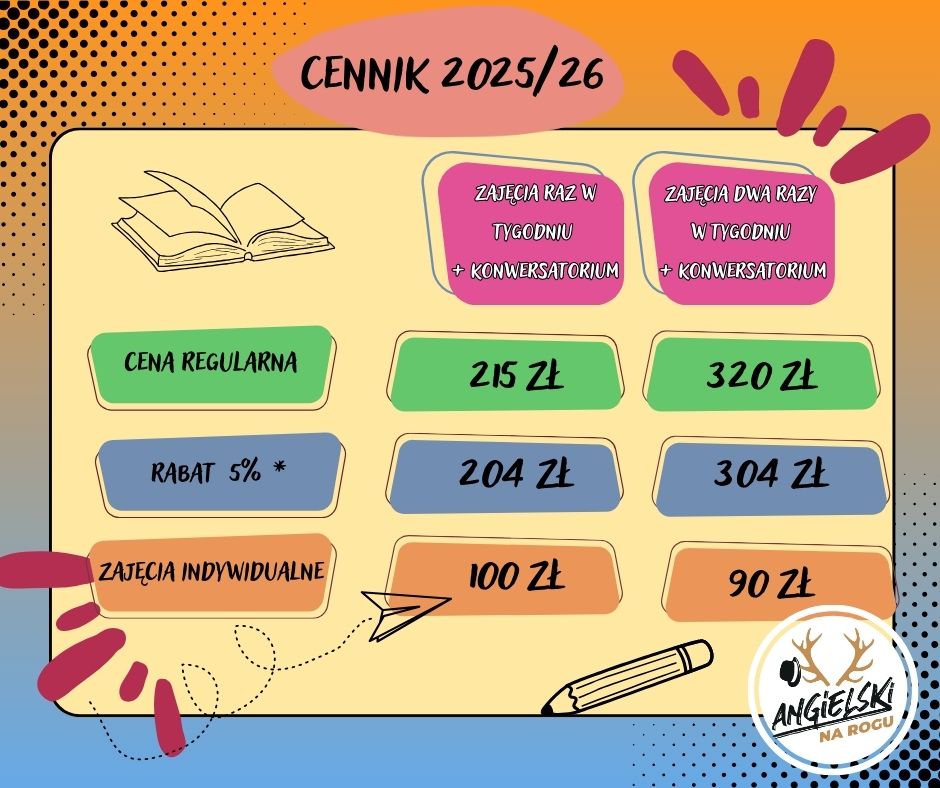 Angielski Toruń - cennik